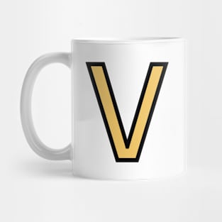 Funky Yellow Letter V Mug